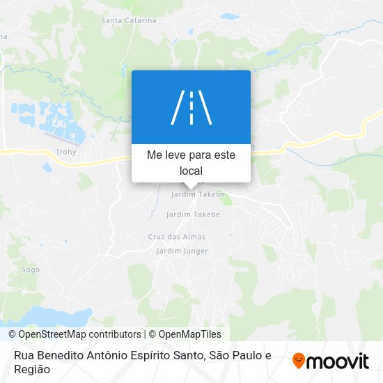 Rua Benedito Antônio Espírito Santo mapa