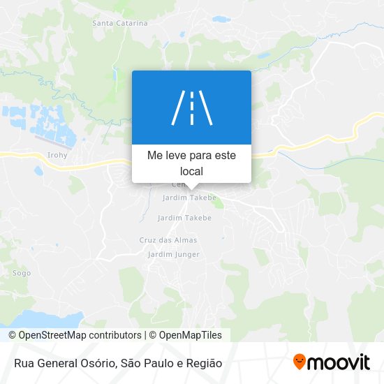 Rua General Osório mapa