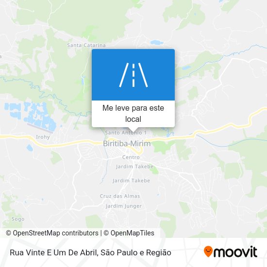 Rua Vinte E Um De Abril mapa