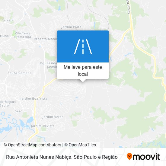 Rua Antonieta Nunes Nabiça mapa