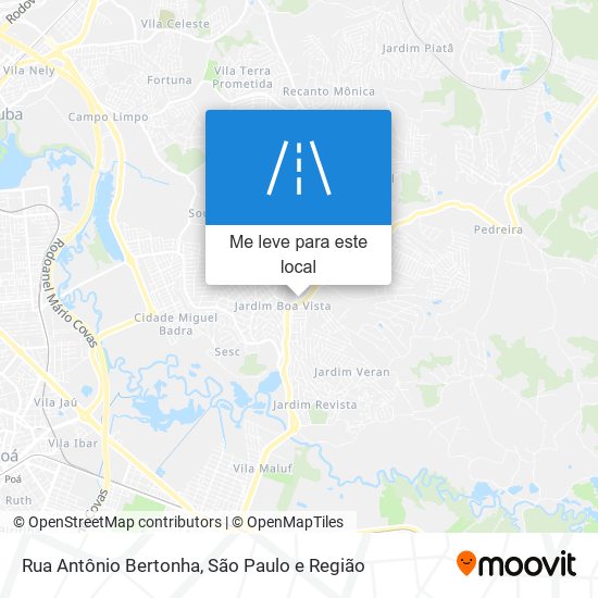 Rua Antônio Bertonha mapa