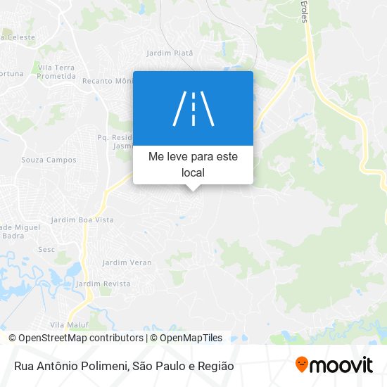 Rua Antônio Polimeni mapa