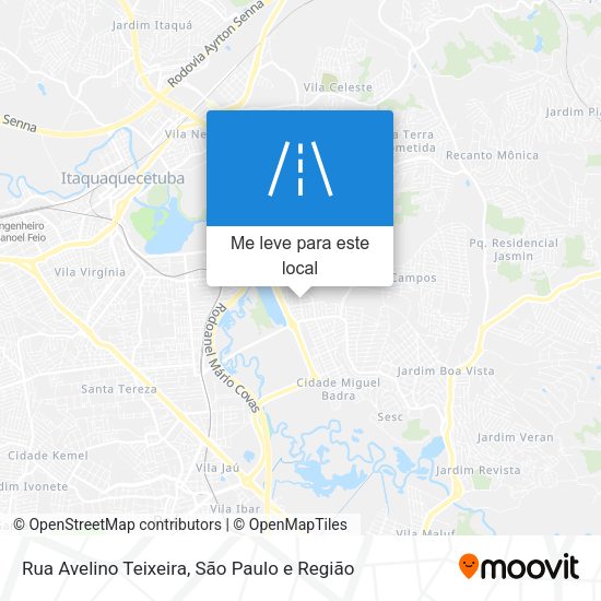 Rua Avelino Teixeira mapa