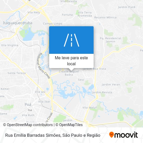 Rua Emília Barradas Simões mapa