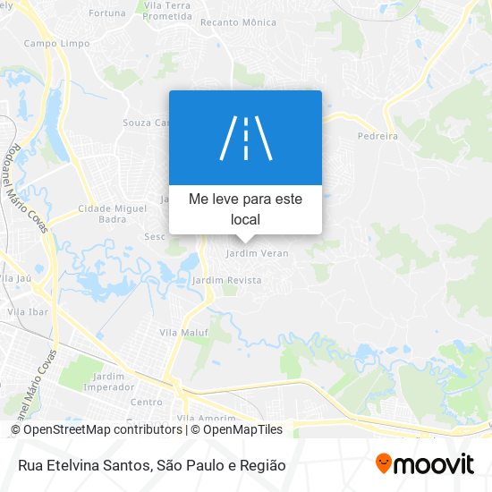 Rua Etelvina Santos mapa