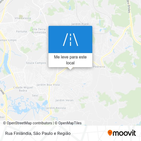 Rua Finlândia mapa