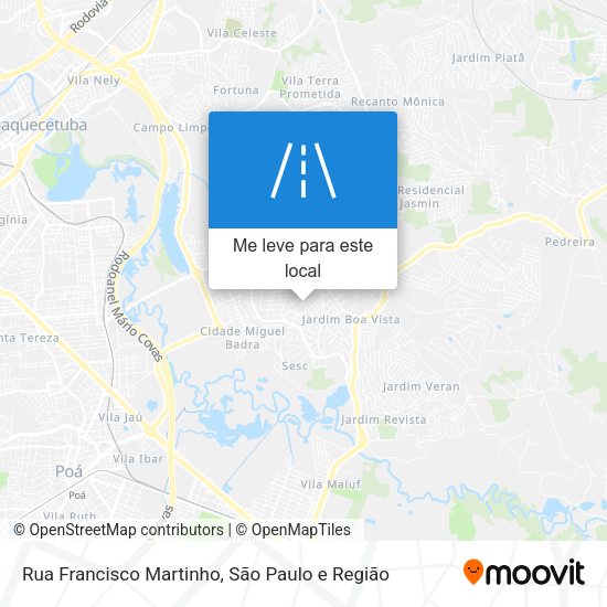 Rua Francisco Martinho mapa