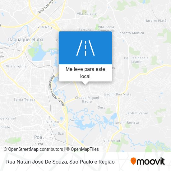 Rua Natan José De Souza mapa