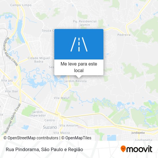 Rua Pindorama mapa