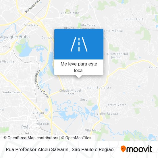Rua Professor Alceu Salvarini mapa