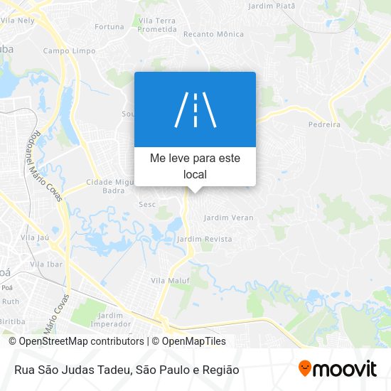 Rua São Judas Tadeu mapa