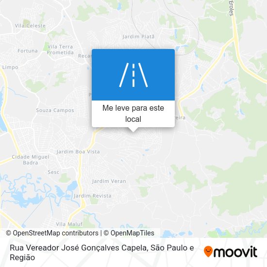 Rua Vereador José Gonçalves Capela mapa