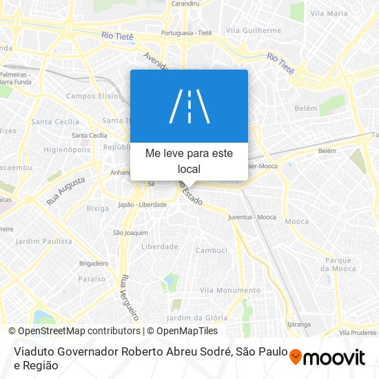Viaduto Governador Roberto Abreu Sodré mapa