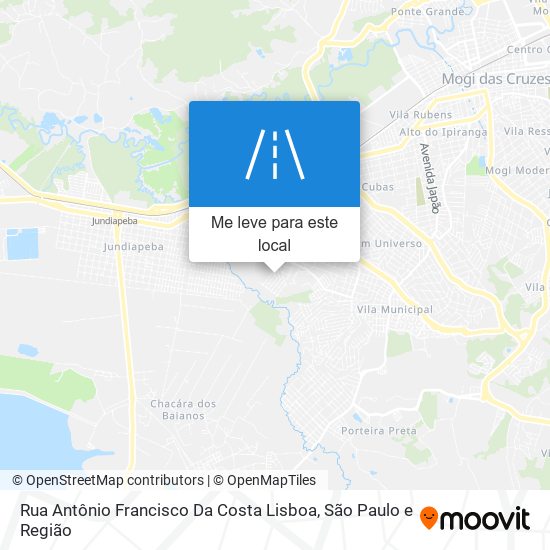 Rua Antônio Francisco Da Costa Lisboa mapa