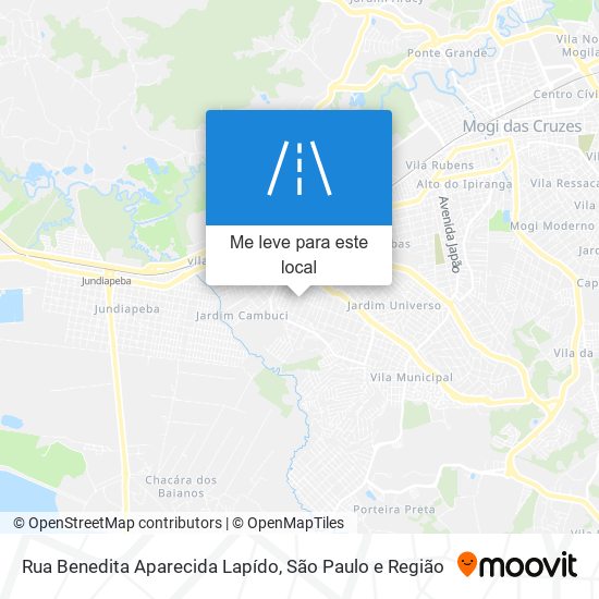 Rua Benedita Aparecida Lapído mapa