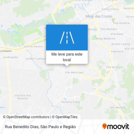 Rua Benedito Dias mapa