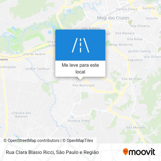 Rua Clara Blasio Ricci mapa