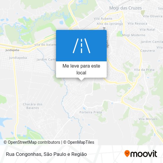 Rua Congonhas mapa