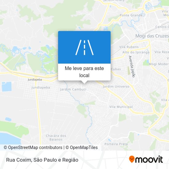Rua Coxim mapa