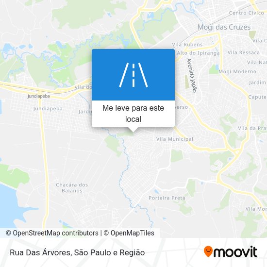 Rua Das Árvores mapa