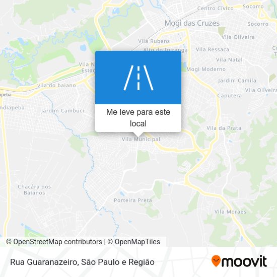 Rua Guaranazeiro mapa