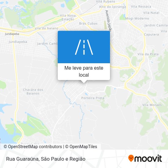 Rua Guaraúna mapa