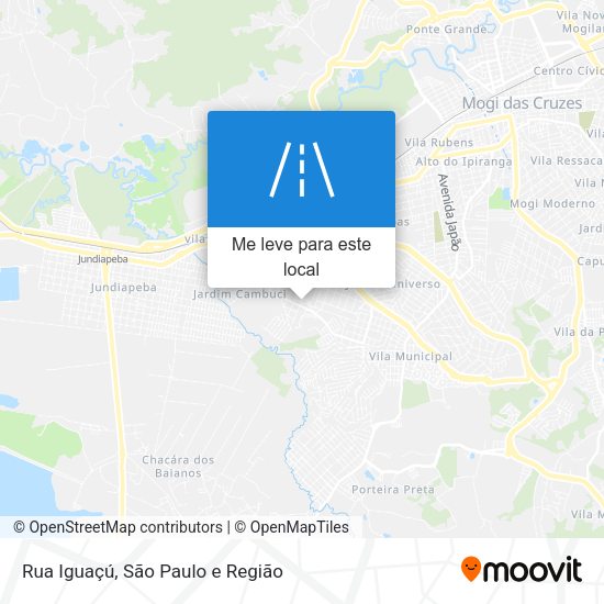 Rua Iguaçú mapa