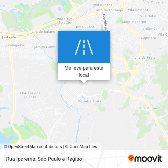 Rua Iparema mapa