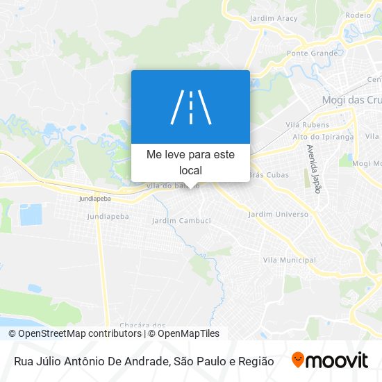 Rua Júlio Antônio De Andrade mapa