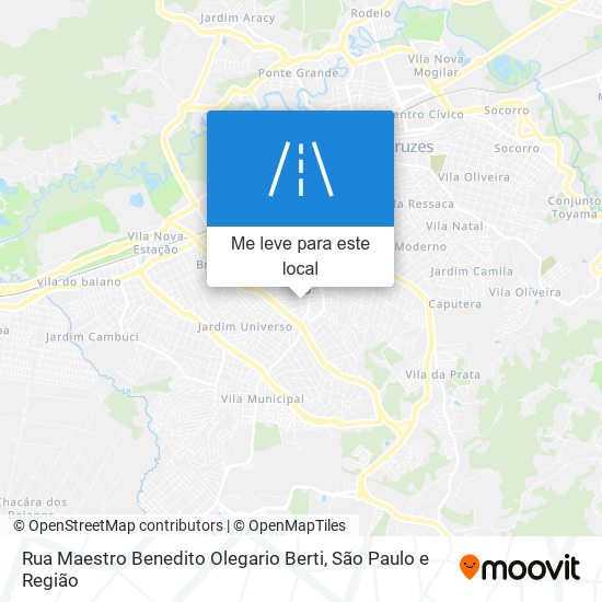 Rua Maestro Benedito Olegario Berti mapa