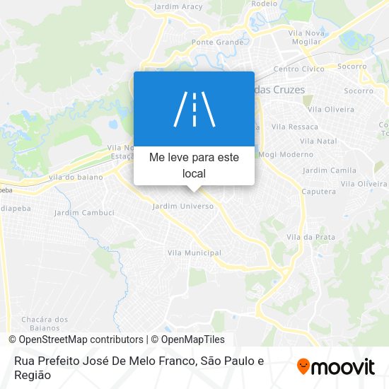 Rua Prefeito José De Melo Franco mapa