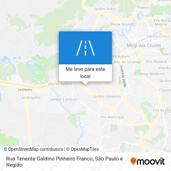 Rua Tenente Galdino Pinheiro Franco mapa