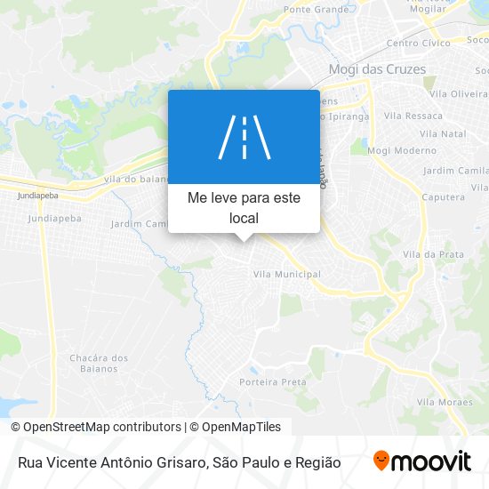 Rua Vicente Antônio Grisaro mapa