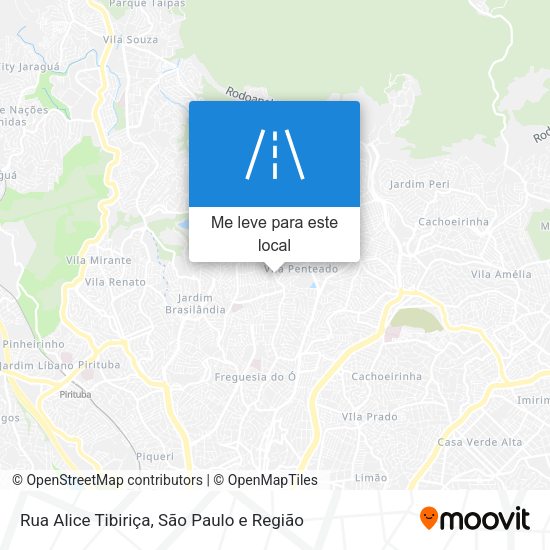 Rua Alice Tibiriça mapa
