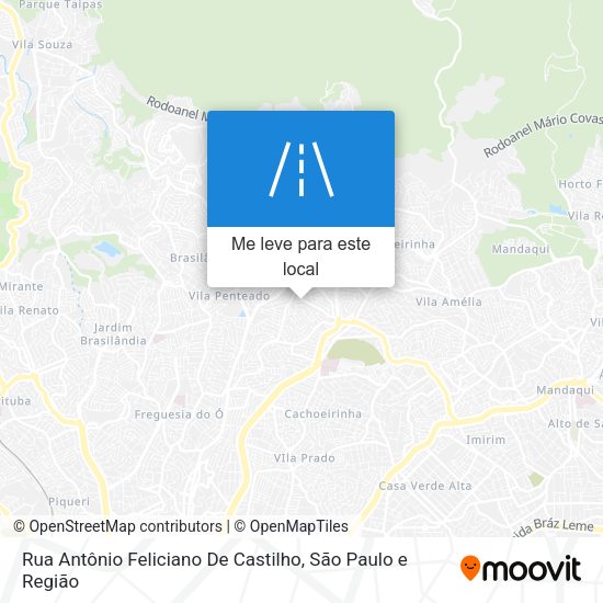 Rua Antônio Feliciano De Castilho mapa