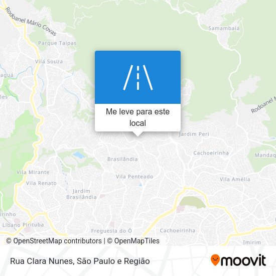 Rua Clara Nunes mapa
