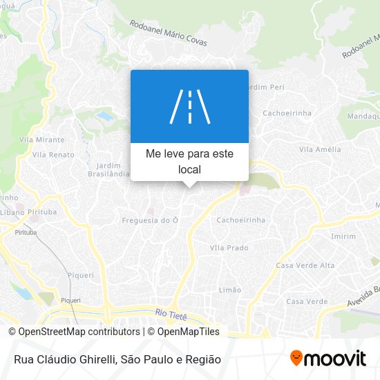Rua Cláudio Ghirelli mapa
