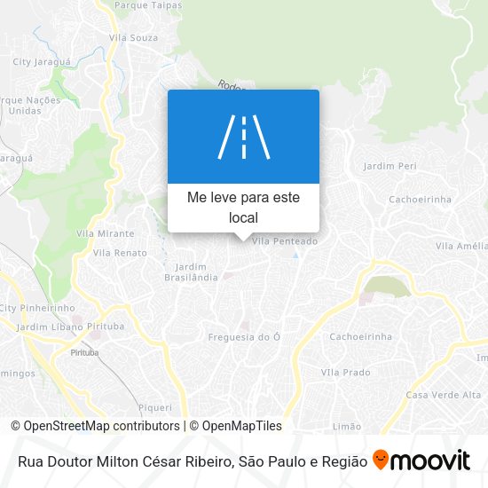 Rua Doutor Milton César Ribeiro mapa
