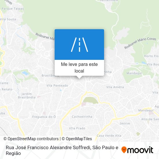 Rua José Francisco Alexandre Soffredi mapa