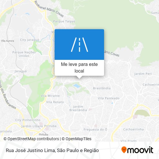 Rua José Justino Lima mapa