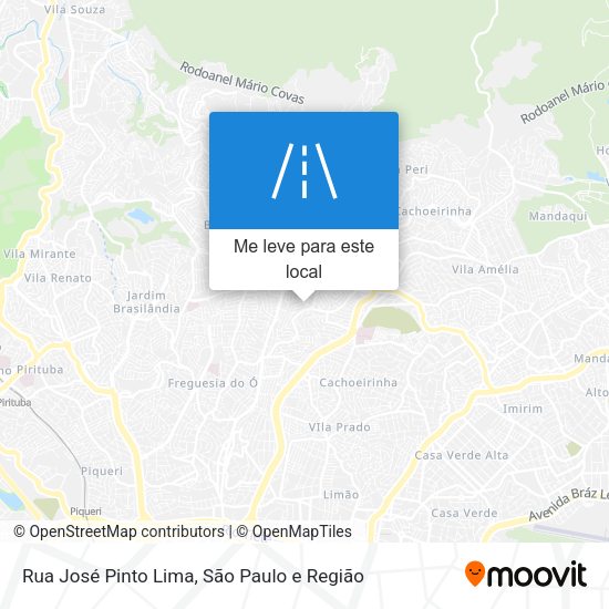 Rua José Pinto Lima mapa
