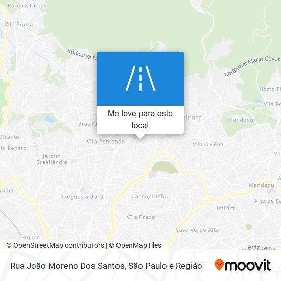 Rua João Moreno Dos Santos mapa