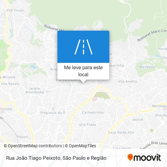 Rua João Tiago Peixoto mapa