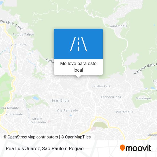 Rua Luis Juarez mapa