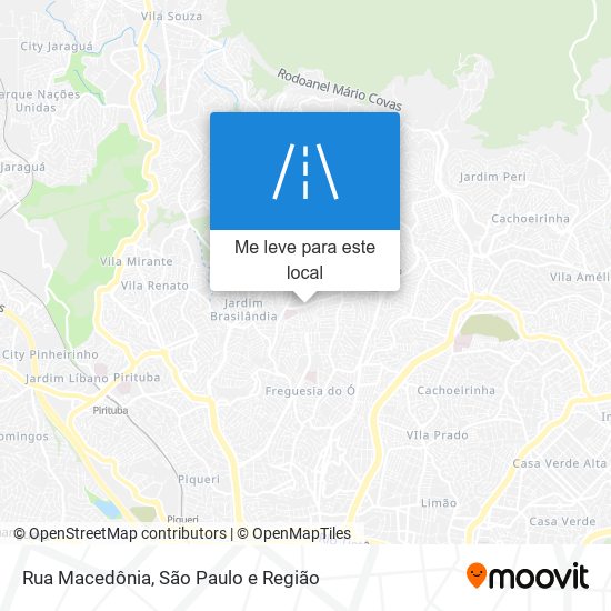 Rua Macedônia mapa