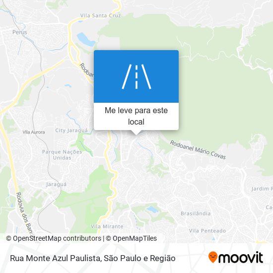 Rua Monte Azul Paulista mapa