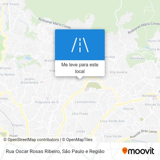 Rua Oscar Rosas Ribeiro mapa