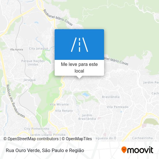 Rua Ouro Verde mapa
