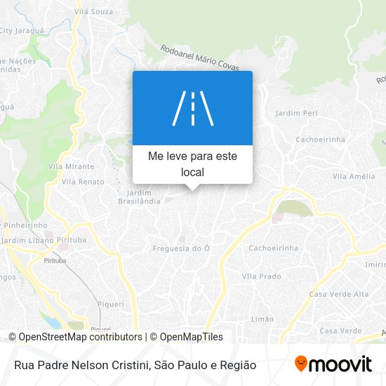 Rua Padre Nelson Cristini mapa