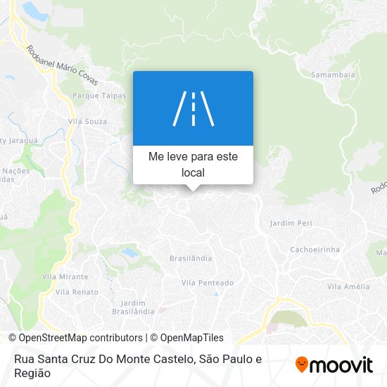 Rua Santa Cruz Do Monte Castelo mapa
